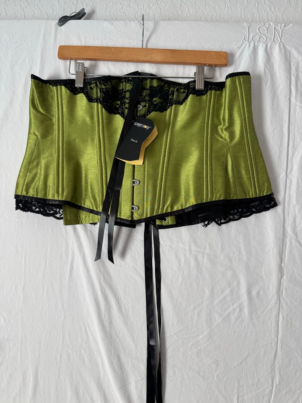 Corset Story Underbust Corset Size 40 Green/Black New With Tags